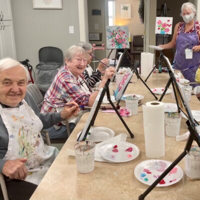 Resident painting class | National Lutheran Communities & Services